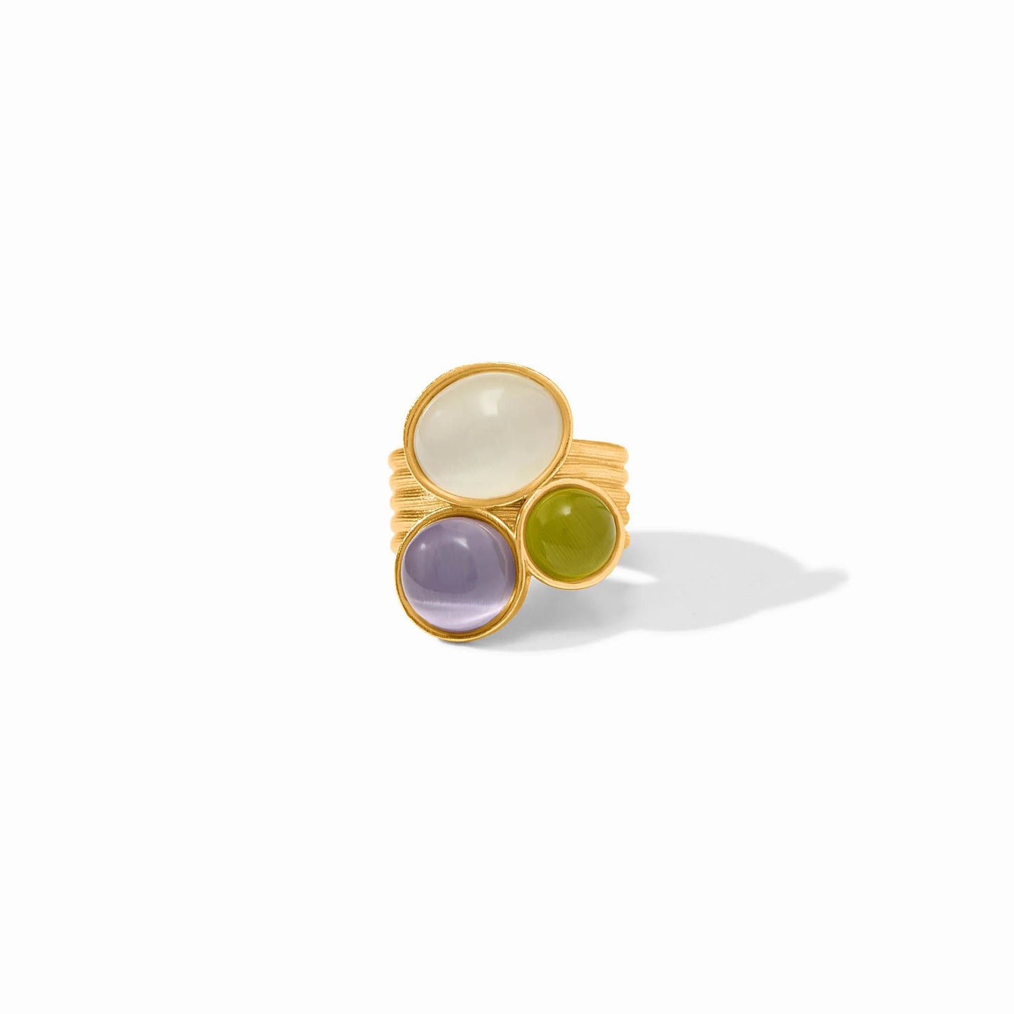 Julie Vos - Ring - Cobblestone Statement - Multi-Stone Cat's Eye - Size 7 or Size 8