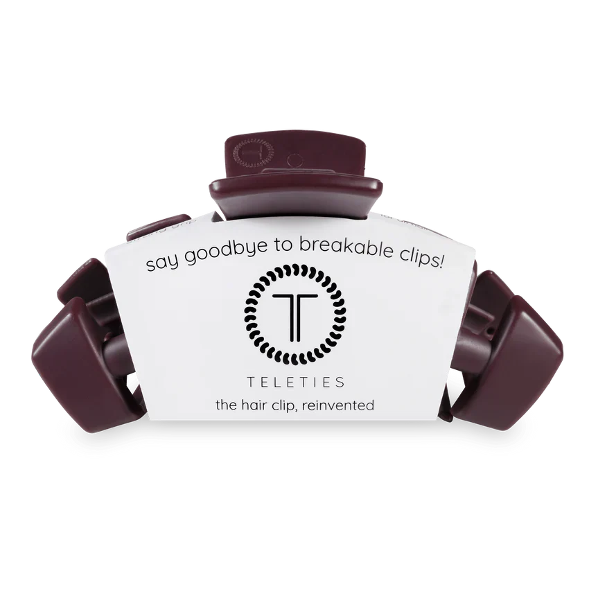 Teleties - Classic Hair Clip - Burgundy - Large