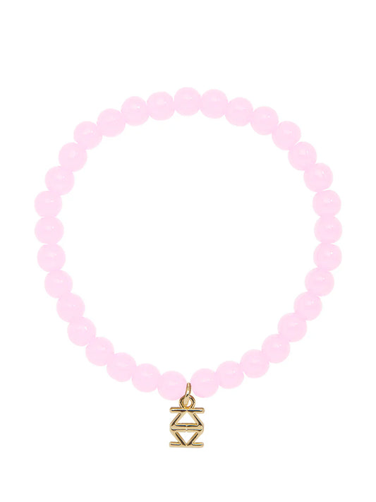 Bracelet - Small Glass Bead Stretch - Light Pink - Findlay Rowe Designs