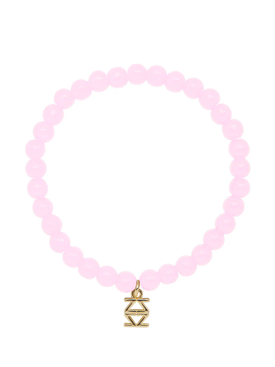 Bracelet - Small Glass Bead Stretch - Light Pink - Findlay Rowe Designs