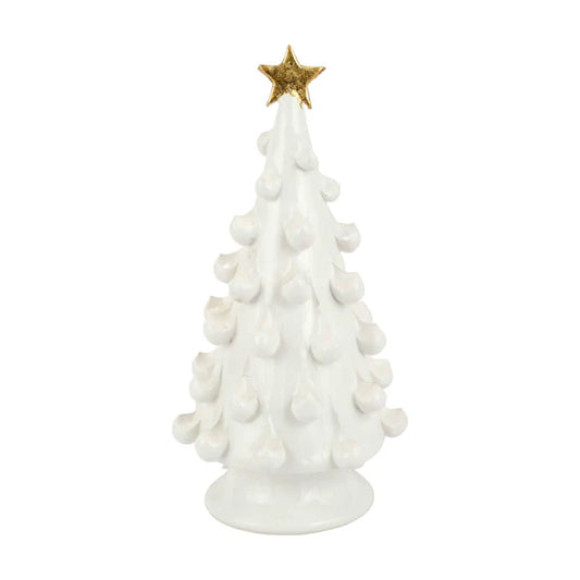 Vietri - Foresta White Medium Tree with Gold Star