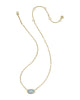 Kendra Scott - Necklace - Elisa Gold Pendant - Light Blue CZ