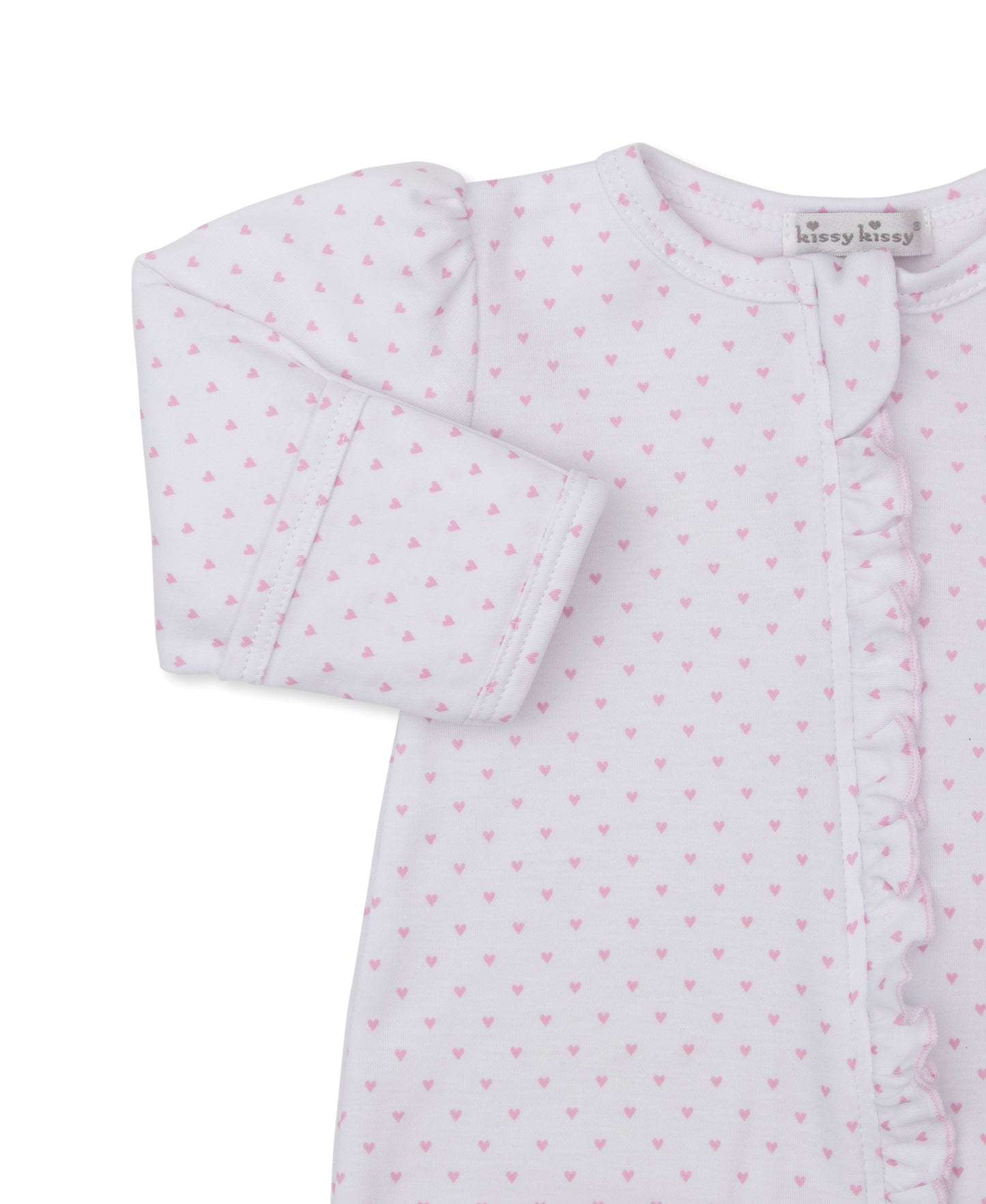 Kissy Kissy - Zip Footie - Teddy Bear Love - Pink Star - Findlay Rowe Designs