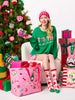 Shiraleah - Socks - "Merry" Argyle - Pink Red Green - Findlay Rowe Designs