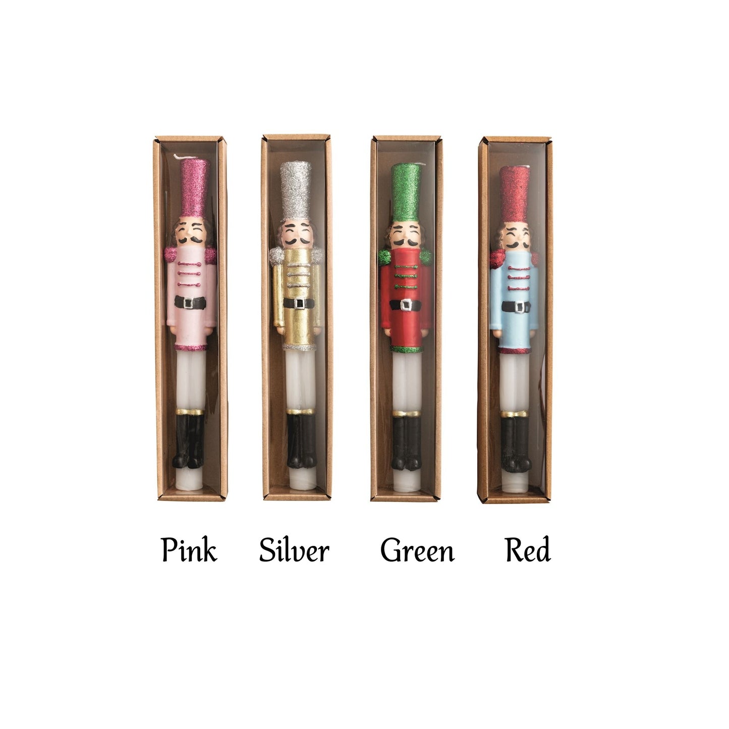 Mud Pie - Taper Candle - Glitter Nutcracker - Findlay Rowe Designs