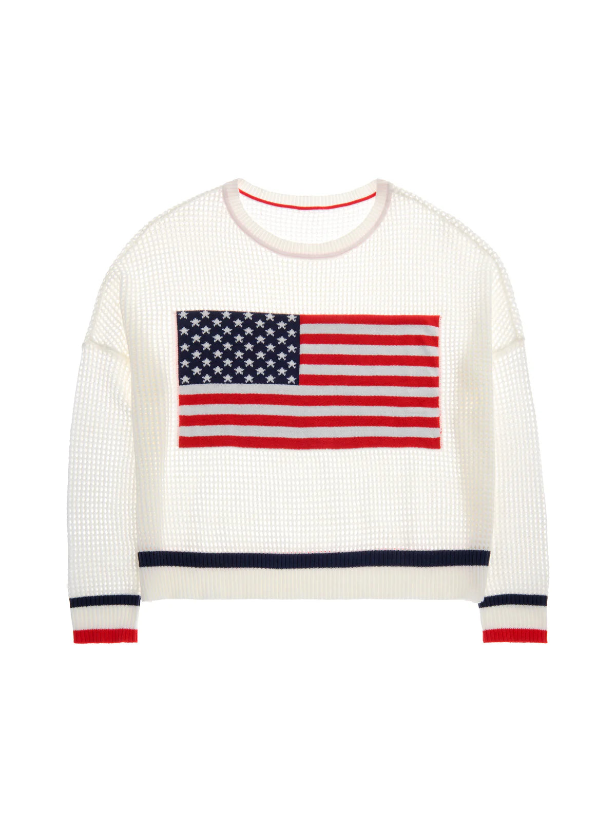 Shiraleah -  Mesh Sweater - American Flag - Findlay Rowe Designs