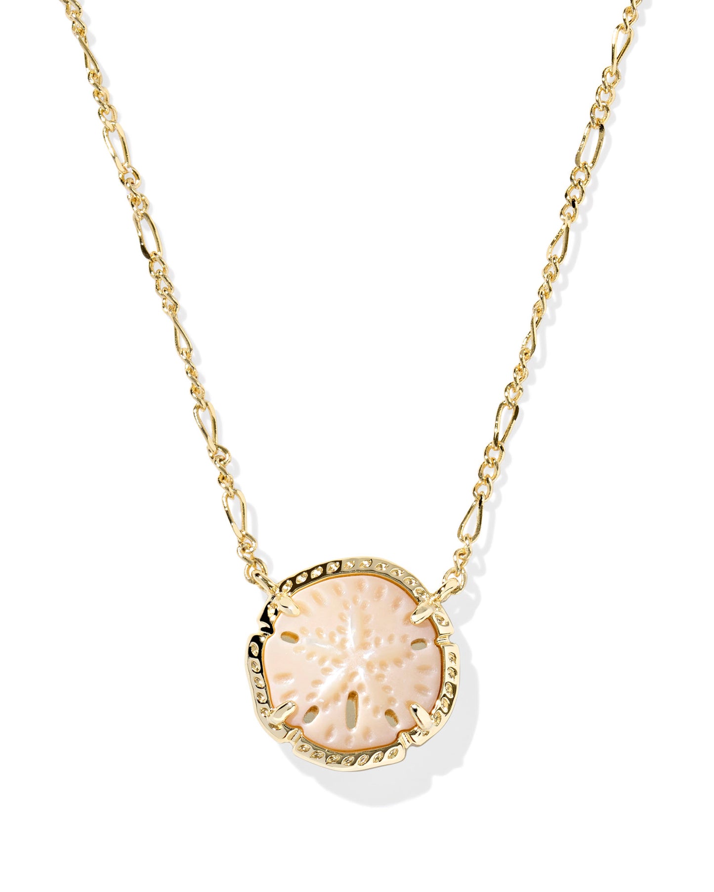 Kendra Scott - Necklace - Sand Dollar Short Pendant - Gold Natural Mother Of Pearl - Findlay Rowe Designs