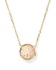 Kendra Scott - Necklace - Sand Dollar Short Pendant - Gold Natural Mother Of Pearl - Findlay Rowe Designs