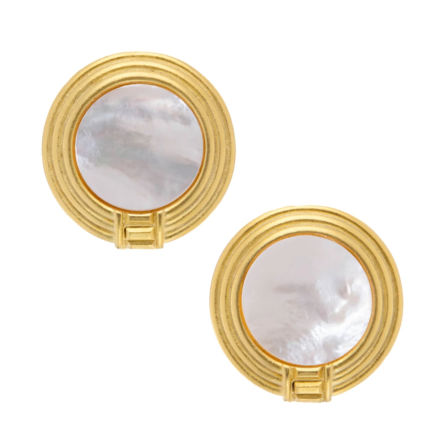 Susan Shaw - Earring - Roma Studs - Mother of Pearl