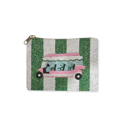 Pouch - Beaded - Jolly Golf Cart - Findlay Rowe Designs