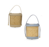 German Fuentes -  Leather  and Cane Bucket Bag - Findlay Rowe Designs