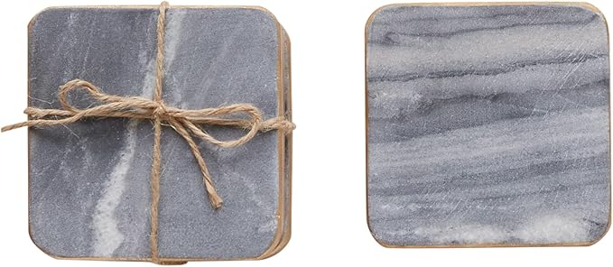 Coaster - Gray Marble Set of 4 - Findlay Rowe Designs
