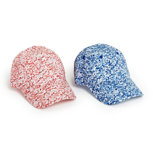 Baseball Cap - Floral Pink or Blue - Findlay Rowe Designs