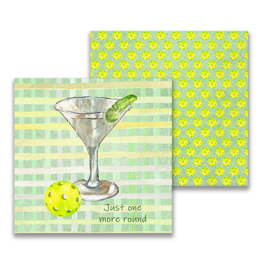 Napkin - Cocktail - One More Round - Pickleball - Findlay Rowe Designs