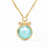 Julie Vos - Necklace - Bamboo Statement - Iridescent Bahamian Blue - Findlay Rowe Designs