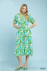 Umgee - Dress - Tropical Floral Midi - Cream - Findlay Rowe Designs