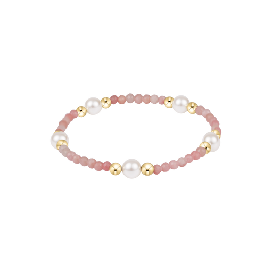 Enewton - Extends Purpose Pearl 4mm Gem Bracelet -  Pink Opal - Findlay Rowe Designs