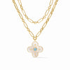Julie Vos - Necklace - Colette Statement - Chalcedony Blue - Findlay Rowe Designs