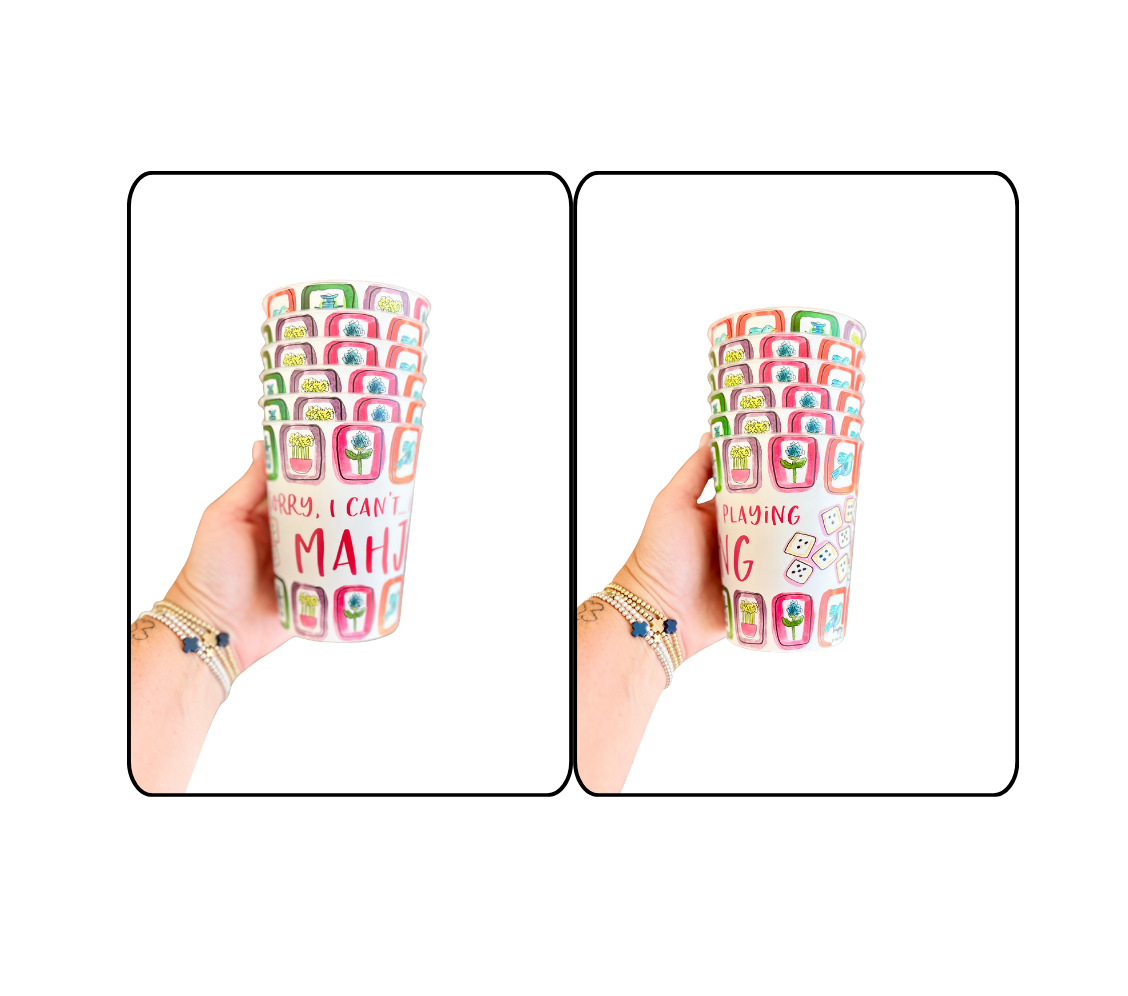 Happy by Rachel - Party Cups - I'm Playing Mahjong - Findlay Rowe Designs