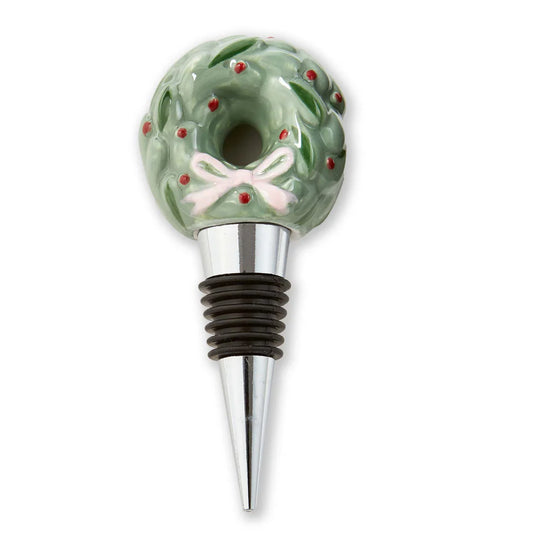 Bottle Stopper - Very Merry Wreath