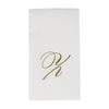Caspari - Guest Towel Napkin - White Pearl-Paper Linen Napkin - Monogram - Findlay Rowe Designs
