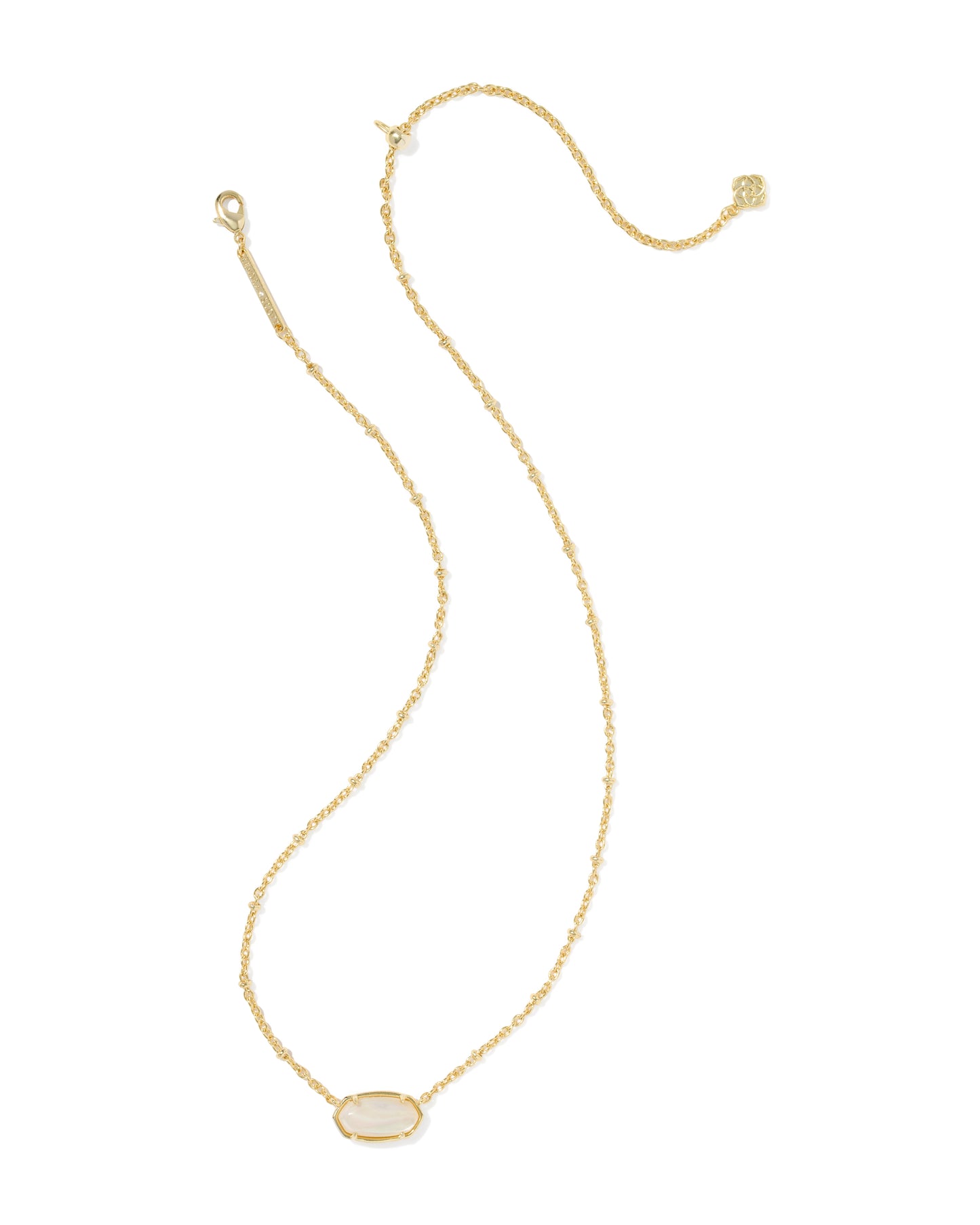 Kendra Scott - Necklace -   Elisa Short Pendant - Tiger Striped - Gold Natural Mother Of Pearl - Findlay Rowe Designs