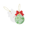 Caspari - Gift Tags - Green Ceramic Ornament