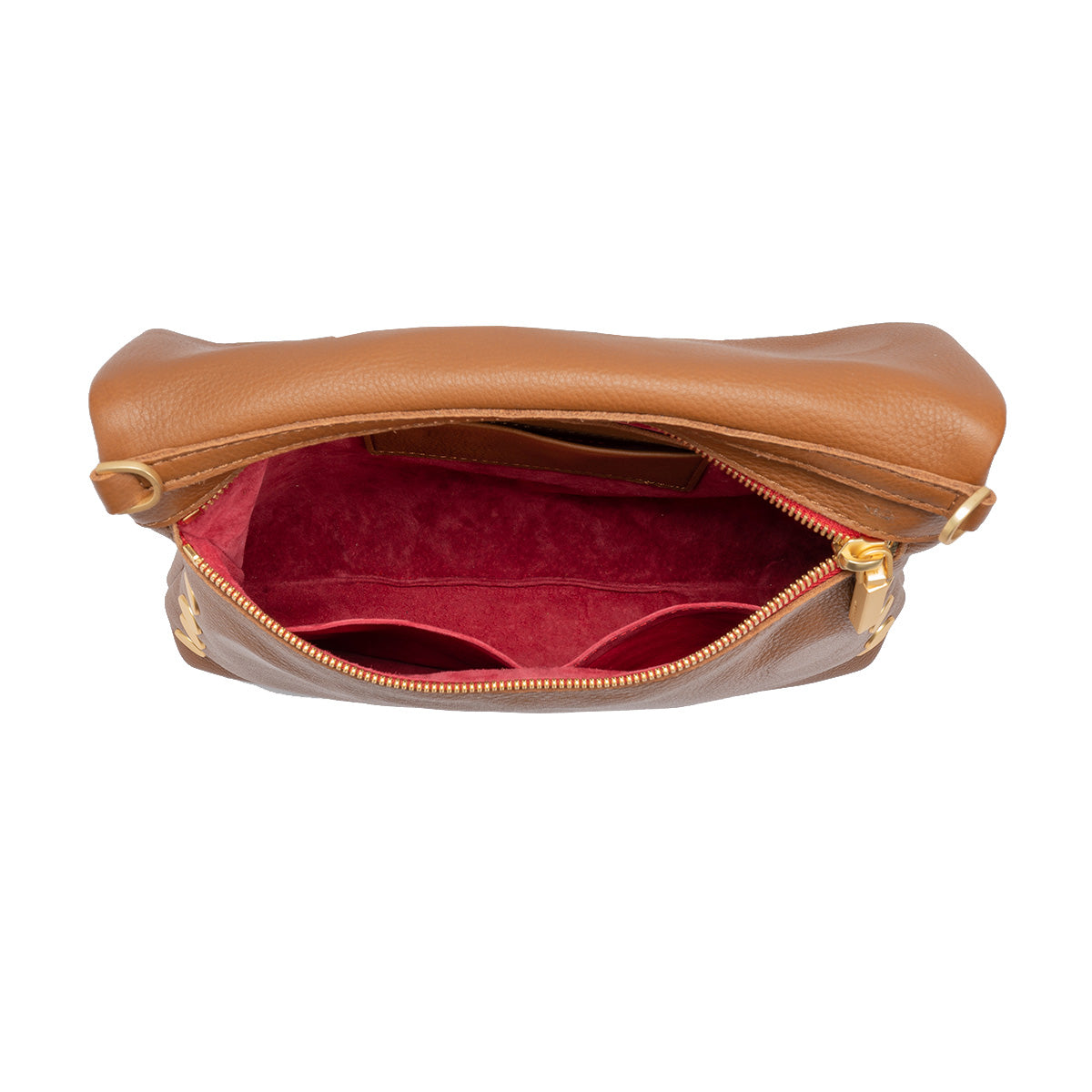 Hammitt - VIP Medium  Mahogany Pebble Brushed Gold - Red Zip - Findlay Rowe Designs