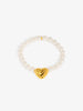 Bracelet - Pearl Stretch - Heart Charm - Findlay Rowe Designs