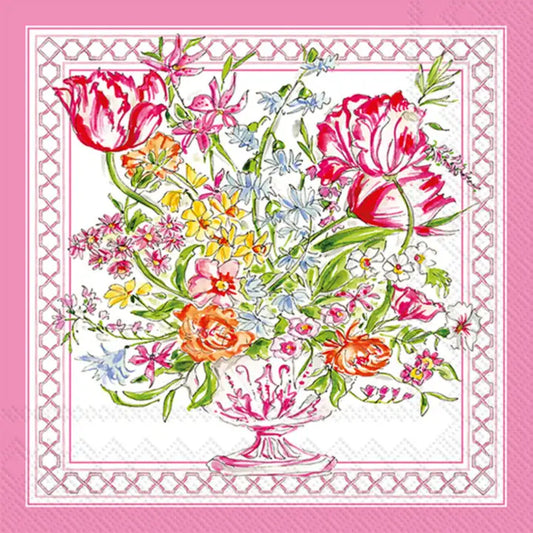 Cocktail Napkins - Pink Botanical
