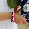 Celeste Enamel Bamboo Bangle in Pink - Findlay Rowe Designs