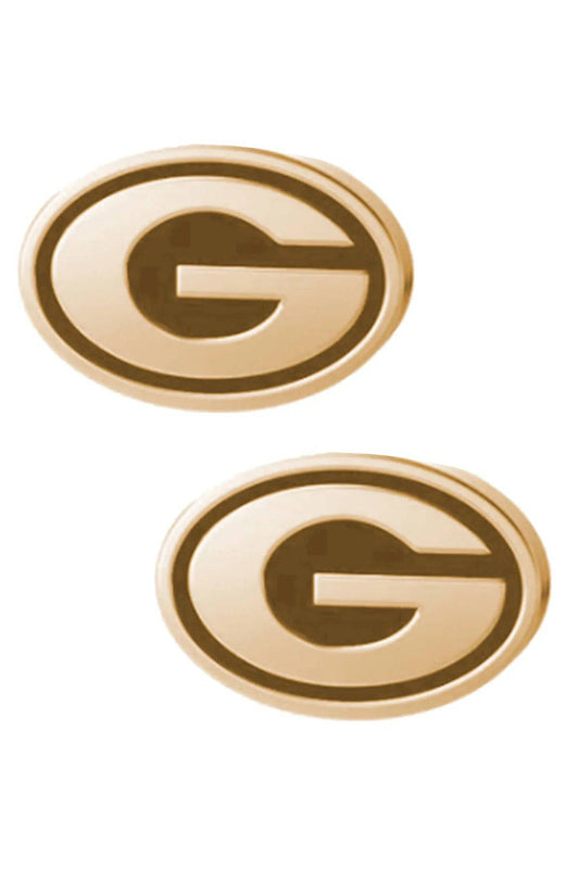Georgia Bulldogs 24K Gold Plated Stud Earrings - Findlay Rowe Designs