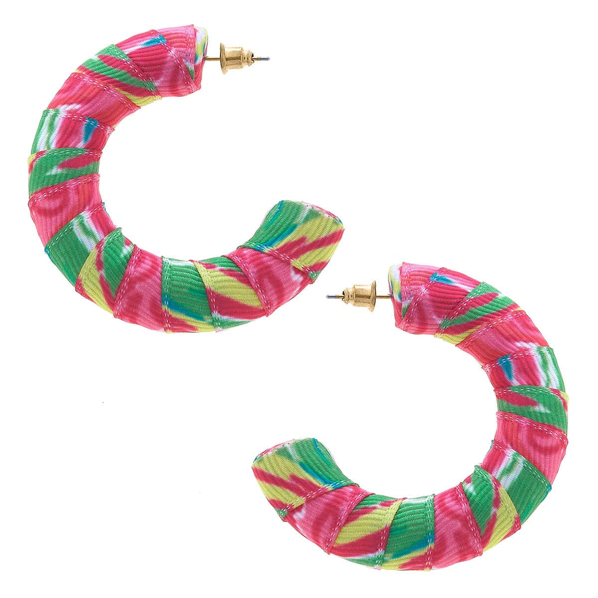 Reese Tropical Statement Hoop Earrings in Pink Tropical - Findlay Rowe Designs