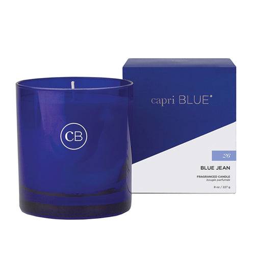 CAPRI BLUE - Blue Jean Boxed Tumbler Candle, 8 oz - Findlay Rowe Designs