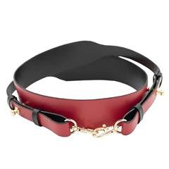 Reversible Guitar Strap - Black & Red - Findlay Rowe Designs