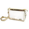 Small Clear Crossbody Bag - Gold Trim - Findlay Rowe Designs