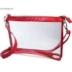 Large Clear Stadium Crossbody - Red - Findlay Rowe Designs
