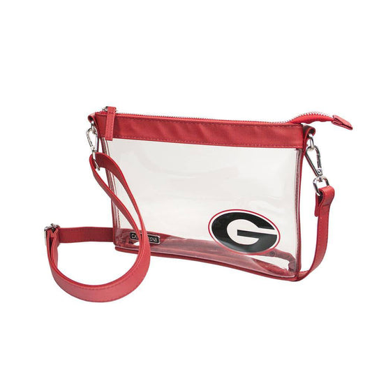 Small Clear Stadium Crossbody - University of Georgia Logo - Findlay Rowe Designs