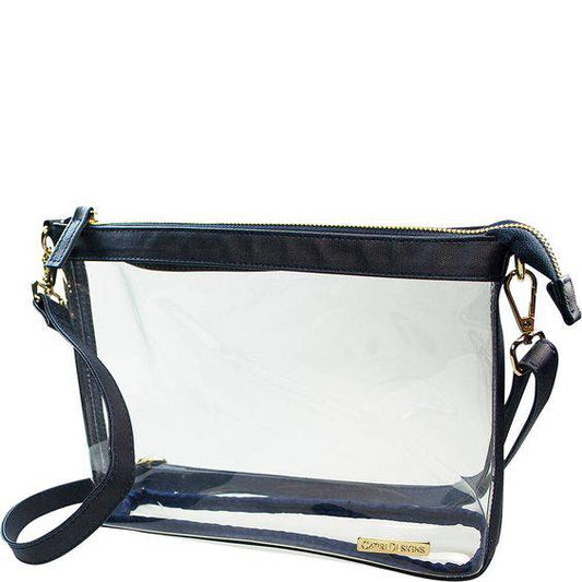 Large Clear Stadium Crossbody - Black - Findlay Rowe Designs