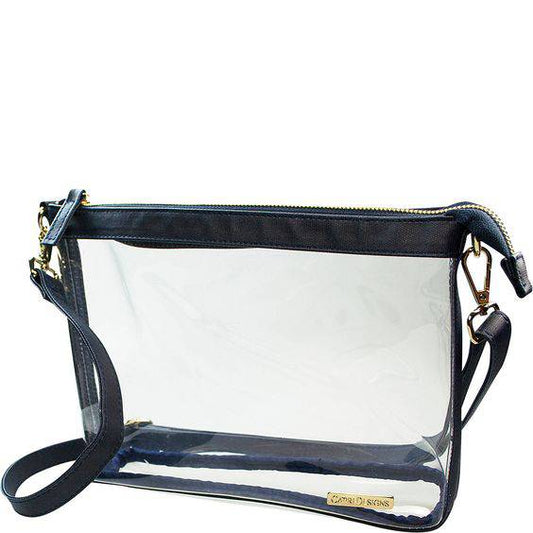 Capri Designs Large Clear Stadium Crossbody - Black - Findlay Rowe Designs