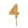 Caspari Number Candle, Gold - Findlay Rowe Designs