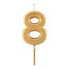 Caspari Number Candle, Gold - Findlay Rowe Designs