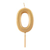 Caspari - Number Candle, Gold - Findlay Rowe Designs