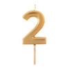 Caspari Number Candle, Gold - Findlay Rowe Designs