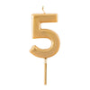Caspari - Number Candle, Gold - Findlay Rowe Designs