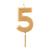 Caspari Number Candle, Gold - Findlay Rowe Designs