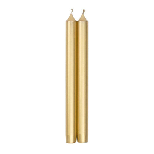 Caspari - Straight Taper 10" Candles in Gold - Findlay Rowe Designs