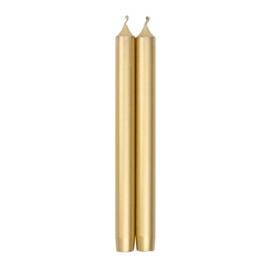  Caspari - Straight Taper 10in Candles in Gold - Findlay Rowe Designs