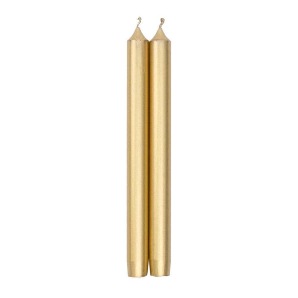 Caspari - Straight Taper 10" Candles in Gold - Findlay Rowe Designs