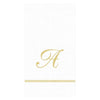 Caspari - Guest Towel Napkins - Single Initial - Hemstitch Script - Findlay Rowe Designs
